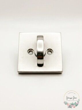 Emtek Square Single-Sided Deadbolt Thumbturn, Satin Nickel